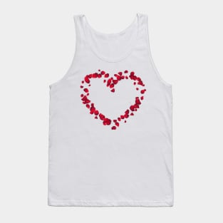 Romantic Rose Petal Heart Tank Top